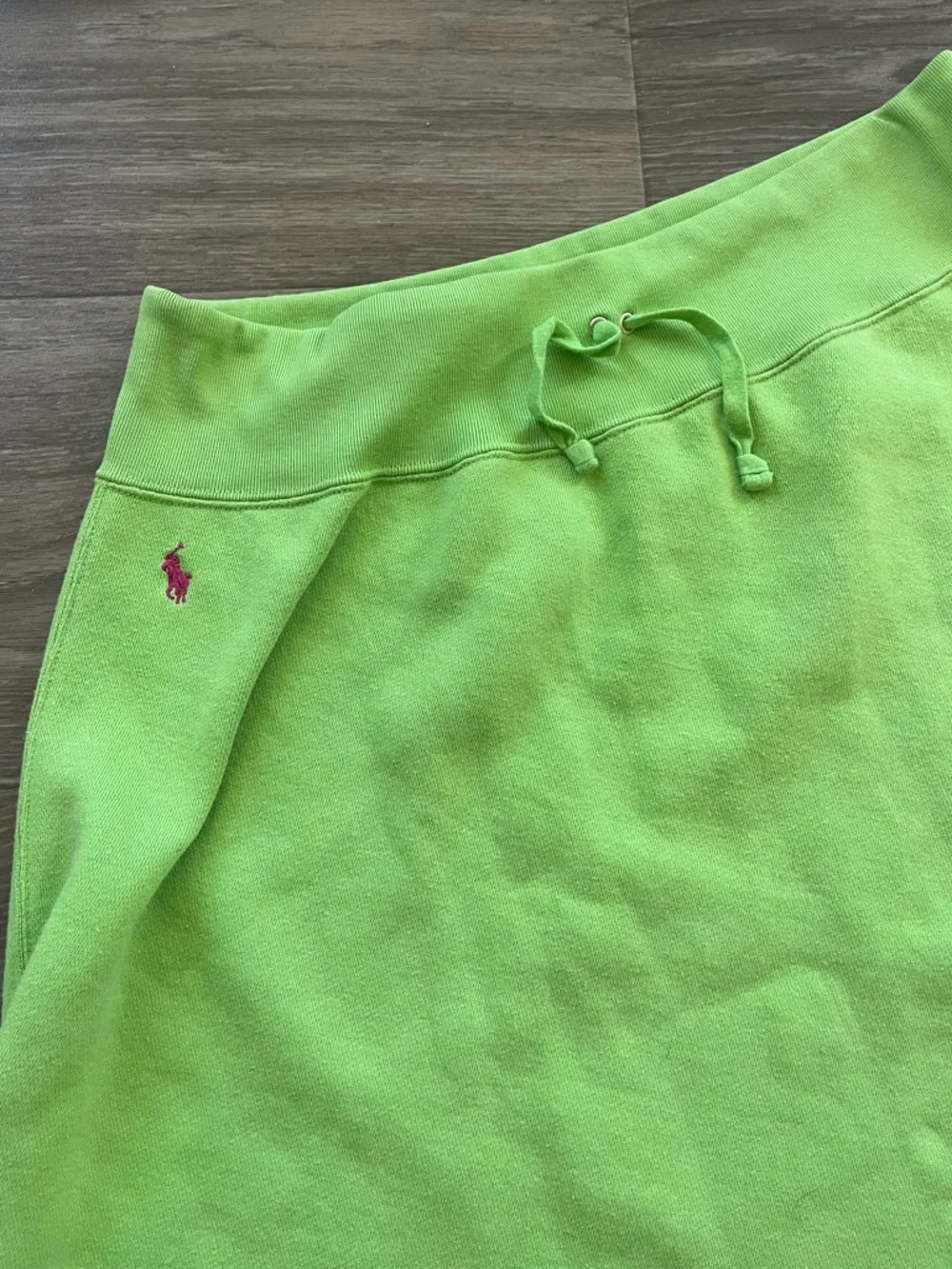 Ralph Lauren Y2K Lime Green Terry Skirt Size Large Drawstring
